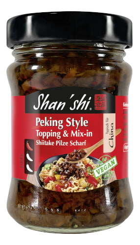 Packshot of Topping &amp; Mix In Peking Style Shiitake Pilze